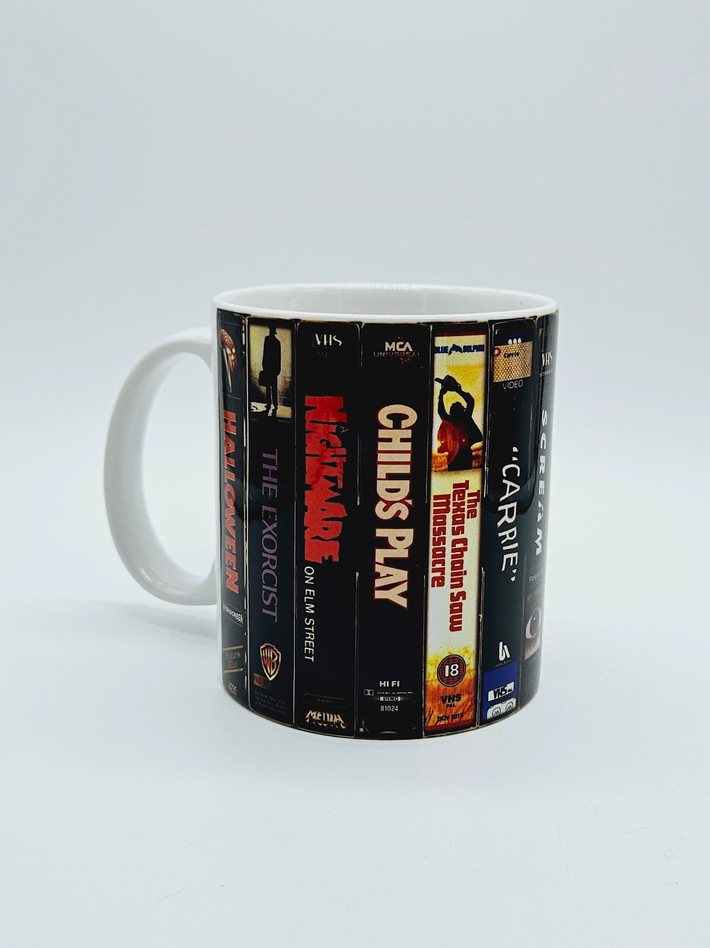 Classic VHS Horror Movie Ceramic Coffee Mug