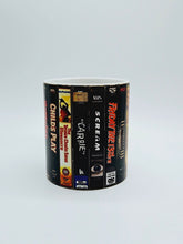 Load image into Gallery viewer, Classic VHS Horror Movie Ceramic Coffee Mug