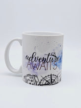 Load image into Gallery viewer, 11oz/15oz Adventure Awaits Coffee Mug: Cute Ceramic Coffee Cup
