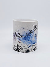 Load image into Gallery viewer, 11oz/15oz Adventure Awaits Coffee Mug: Cute Ceramic Coffee Cup