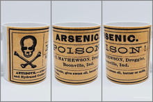 Load image into Gallery viewer, Arsenic Poison! Vintage Label Ceramic Coffee: 11oz/15oz Poison Coffee or Tea Cup