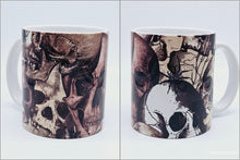 Load image into Gallery viewer, 11oz/15oz Skull Ceramic Coffee Cup: Multiple Color Options Skull With Flowers Coffee Cup