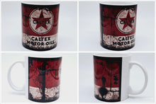 Load image into Gallery viewer, 11oz/15oz Dirty "Caltex" Motor Oil Can Coffee Mug: Vintage Oil Can Replica Coffee Mug