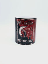 Load image into Gallery viewer, 11oz/15oz Dirty "Red Indian" Motor Oil Can Coffee Mug: Vintage Oil Can Replica Coffee Mug