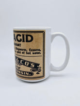 Load image into Gallery viewer, Boric Acid Vintage Label Ceramic Coffee: 11oz/15oz Poison Coffee or Tea Cup