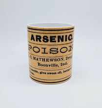 Load image into Gallery viewer, Arsenic Poison! Vintage Label Ceramic Coffee: 11oz/15oz Poison Coffee or Tea Cup
