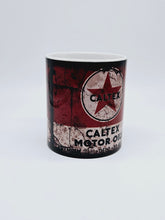 Load image into Gallery viewer, 11oz/15oz Dirty "Caltex" Motor Oil Can Coffee Mug: Vintage Oil Can Replica Coffee Mug