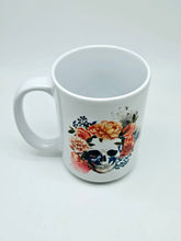 Load image into Gallery viewer, Floral Gothic Skull Ceramic Coffee Mug