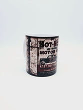 Load image into Gallery viewer, 11oz/15oz Dirty "Hot Rod" Motor Oil Can Coffee Mug: Vintage Oil Can Replica Coffee Mug