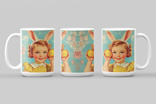 Load image into Gallery viewer, 11oz/15oz Retro Little Girl Ceramic Easter Coffee Mug