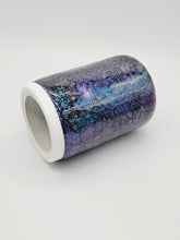 Load image into Gallery viewer, 12oz Color Shift Purple and Blue Dragon Scale Stainless Steel Can Cooler Tumbler: Unique Color Changing Reptile Skin 12oz Can Cooler
