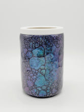 Load image into Gallery viewer, 12oz Color Shift Purple and Blue Dragon Scale Stainless Steel Can Cooler Tumbler: Unique Color Changing Reptile Skin 12oz Can Cooler
