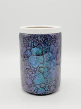 Load image into Gallery viewer, 12oz Color Shift Purple and Blue Dragon Scale Stainless Steel Can Cooler Tumbler: Unique Color Changing Reptile Skin 12oz Can Cooler