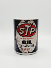 Load image into Gallery viewer, 11oz/15oz "Dirty" STP Oil Treatment Mug: Vintage Dirty Oil Can Coffee Cup