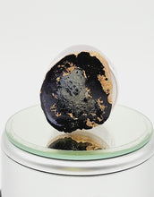 Load image into Gallery viewer, Epoxy Gold and Black Faux Geode Phone Grip: Faux Agate Phone Holder