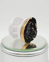 Load image into Gallery viewer, Epoxy Gold and Black Faux Geode Phone Grip: Faux Agate Phone Holder