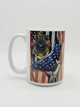 Load image into Gallery viewer, United States Navy Ceramic Coffee Mug: United States Military Coffee Cup US Flag