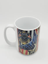 Load image into Gallery viewer, United States Navy Ceramic Coffee Mug: United States Military Coffee Cup US Flag