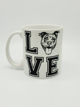 Load image into Gallery viewer, 11oz/15oz Pitbull "Love" Ceramic Coffee Mug: Dog Lovers Coffee Cup