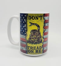 Load image into Gallery viewer, "Don't Tread On Me" Ceramic Coffee Mug: United States Military Coffee Cup