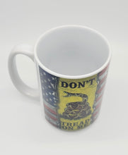 Load image into Gallery viewer, "Don't Tread On Me" Ceramic Coffee Mug: United States Military Coffee Cup