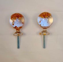 Load image into Gallery viewer, Epoxy Cabinet Pull Knobs with Copper Flake

