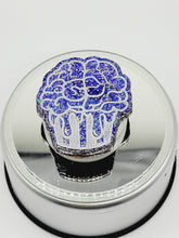 Load image into Gallery viewer, Gothic Purple Prism Brain Cupcakes: Goth Purple Epoxy Cupcake Phone Holder and Tablet Stand