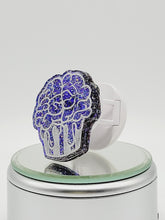 Load image into Gallery viewer, Gothic Purple Prism Brain Cupcakes: Goth Purple Epoxy Cupcake Phone Holder and Tablet Stand