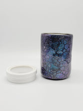 Load image into Gallery viewer, 12oz Color Shift Purple and Blue Dragon Scale Stainless Steel Can Cooler Tumbler: Unique Color Changing Reptile Skin 12oz Can Cooler