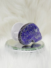 Load image into Gallery viewer, Purple Holographic Gothic Skull Phone Grip