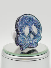 Load image into Gallery viewer, Green and Purple Prism Cartoon Skull Phone Grip: Gothic Skull with Rose Phone Holder and Tablet Stand