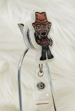 Load image into Gallery viewer, Glow in the Dark Horror Cartoon Retractable Badge Reel