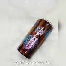 Load image into Gallery viewer, 20oz Stainless Steel Epoxy Peak-A-Boo Woodgrain Tumbler