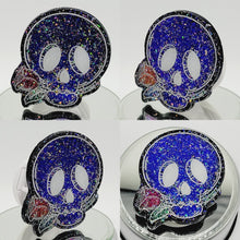 Load image into Gallery viewer, Purple Prism Cartoon Skull Phone Grip: Gothic Skull with Rose Phone Holder and Tablet Stand