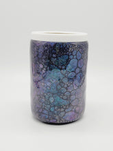 Load image into Gallery viewer, 12oz Color Shift Purple and Blue Dragon Scale Stainless Steel Can Cooler Tumbler: Unique Color Changing Reptile Skin 12oz Can Cooler