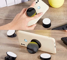 Load image into Gallery viewer, Peach and Gold Geode Phone Grip with Aurora Crystal Center