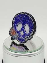 Load image into Gallery viewer, Purple Prism Cartoon Skull Phone Grip: Gothic Skull with Rose Phone Holder and Tablet Stand
