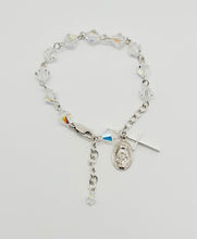 Load image into Gallery viewer, Sterling Silver Aurora Borealis Baptism, Christening or First Communion Bracelet