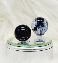 Load image into Gallery viewer, Epoxy Cabinet Pull Knobs with Navy and Black Flake
