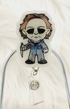 Load image into Gallery viewer, Glow in the Dark Horror Cartoon Retractable Badge Reel