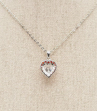 Load image into Gallery viewer, Sterling Silver 5mm CZ Heart Pendant Necklace on a 16&quot; Chain
