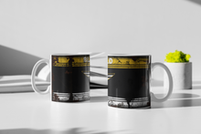 Load image into Gallery viewer, 11oz/15oz Dirty "Black and Gold" Motor Oil Can Coffee Mug: Vintage Oil Can Replica Coffee Mug