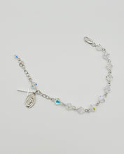 Load image into Gallery viewer, Sterling Silver Aurora Borealis Baptism, Christening or First Communion Bracelet