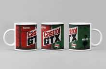 Load image into Gallery viewer, 11oz/15oz Dirty "Castrol" and "Castrol GTX" Motor Oil Can Coffee Mug: Vintage Oil Can Replica Coffee Mug