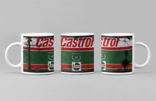 Load image into Gallery viewer, 11oz/15oz Dirty "Castrol" and "Castrol GTX" Motor Oil Can Coffee Mug: Vintage Oil Can Replica Coffee Mug