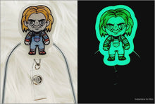 Load image into Gallery viewer, Glow in the Dark Horror Cartoon Retractable Badge Reel