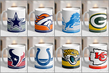 Load image into Gallery viewer, 11oz/15oz Custom NFL Coffee Mug: 8 Teams to Chose From NFL Team Mugs: Style Set 2