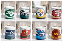 Load image into Gallery viewer, 11oz/15oz Custom NFL Coffee Mug: 8 Teams to Chose From NFL Team Mugs: Style Set 4