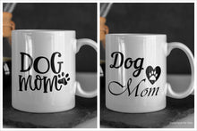 Load image into Gallery viewer, 11oz/15oz "Dog Mom" Ceramic Coffee Mug: Dog Lovers Coffee Cup (Multiple Styles)