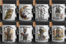 Load image into Gallery viewer, Gothic Skeleton Coffee Mug Collection Multiple Options to Choose From: 11oz/15oz Goth Coffee Collection